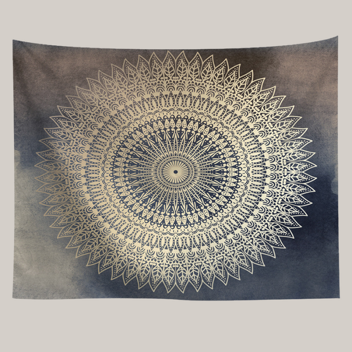 Floral Mandala Polyester Beach Towel
