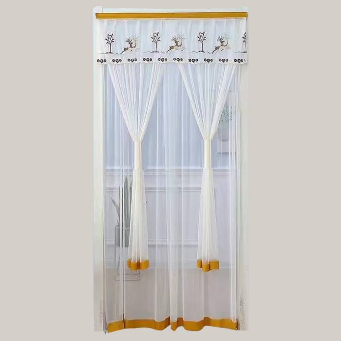 Hook-and-Loop Polyester Mosquito Door Curtain
