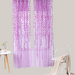 Inverted Willow Wicker Offset Printing Curtains Purple