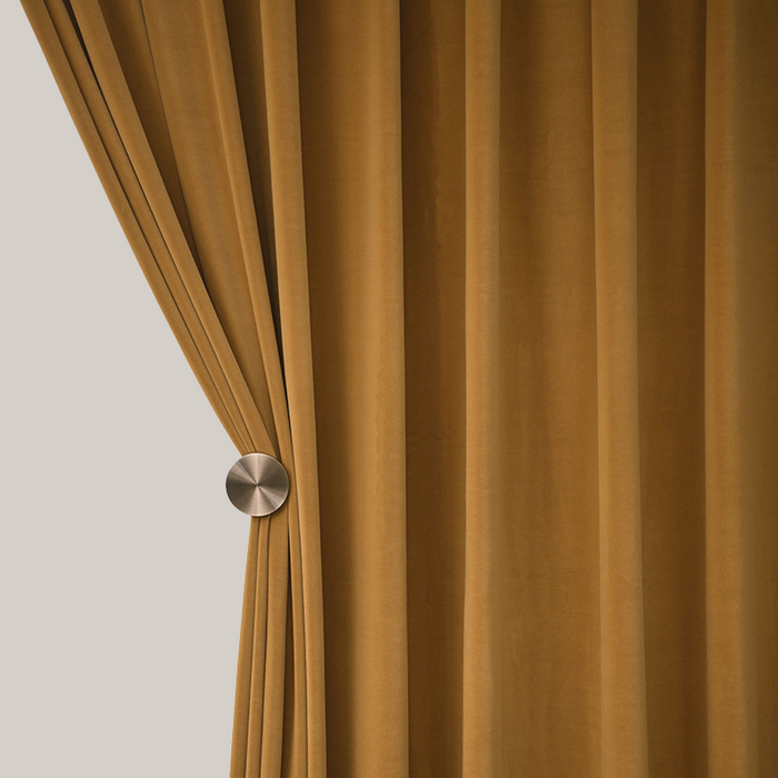 Solid Color Retro Bedroom Blackout Curtains