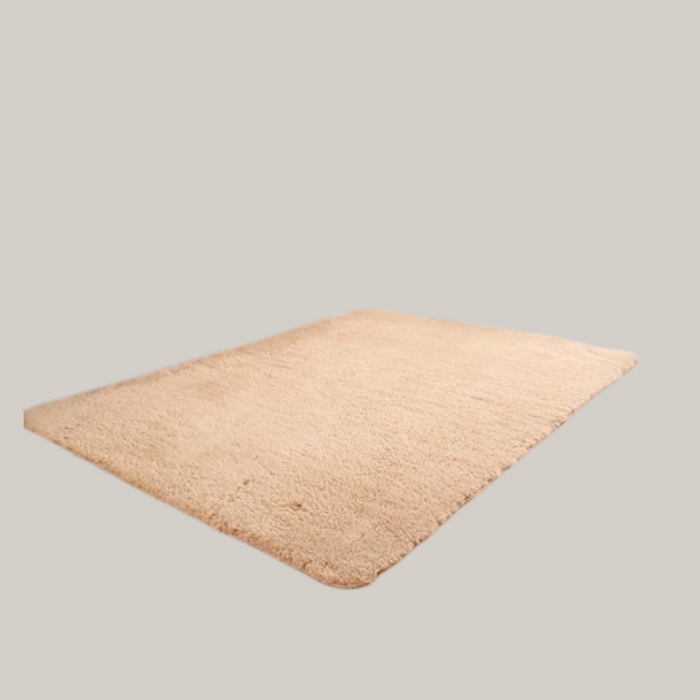 Solid-Color Three-Layer Non-Slip Area Rug Beige