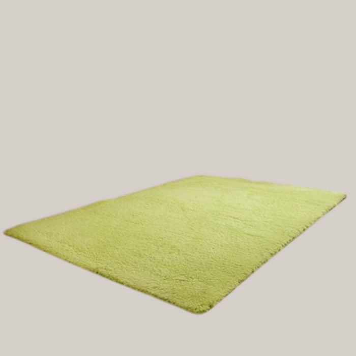 Living Room Rug Area Solid Carpet Green