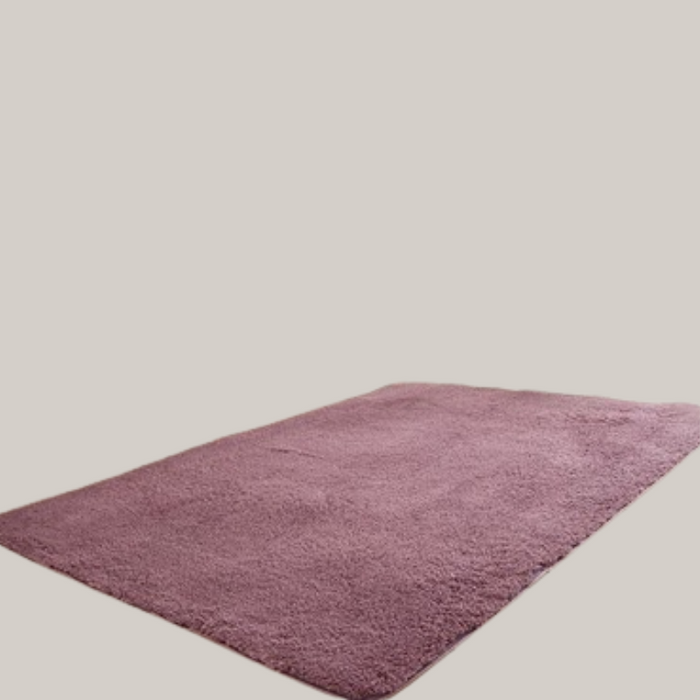 Solid-Color Three-Layer Non-Slip Area Rug Purple