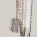 Boho Cream Cotton And Linen Printched Cur Fabric Perforated fringed curtains