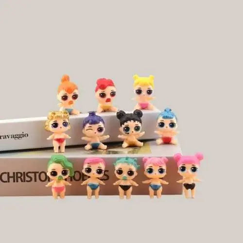 12-Piece Mini Doll Figure Set – 3.5–4 cm Surprise doll 12piece set
