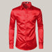 Satin Dress Shirts Red