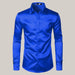 Satin Dress Shirts Royal Blue