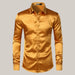 Satin Dress Shirts Gold