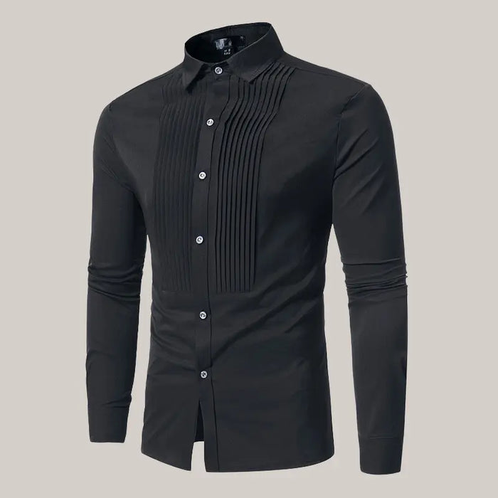 Royal Blue Wedding Tuxedo Shirt Black