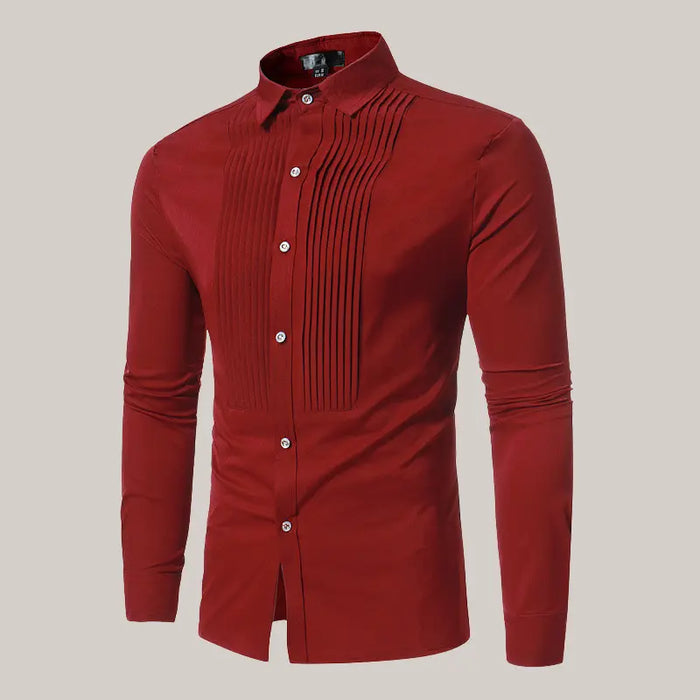 Royal Blue Wedding Tuxedo Shirt Red