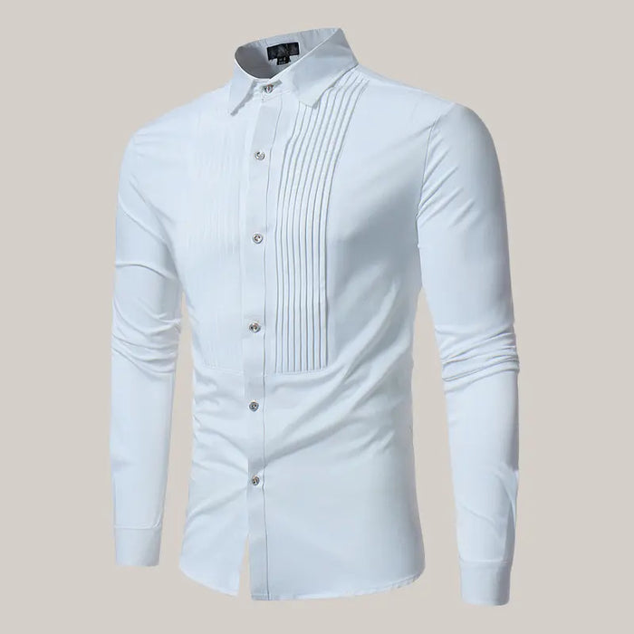 Royal Blue Wedding Tuxedo Shirt White