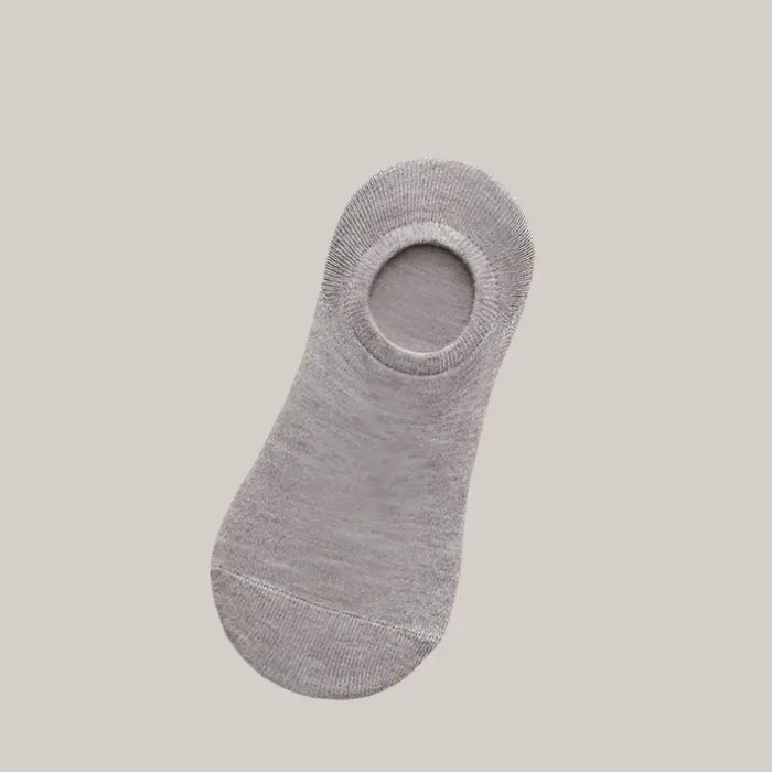 Socks Men And Women Solid Color Boat Socks Female khaki