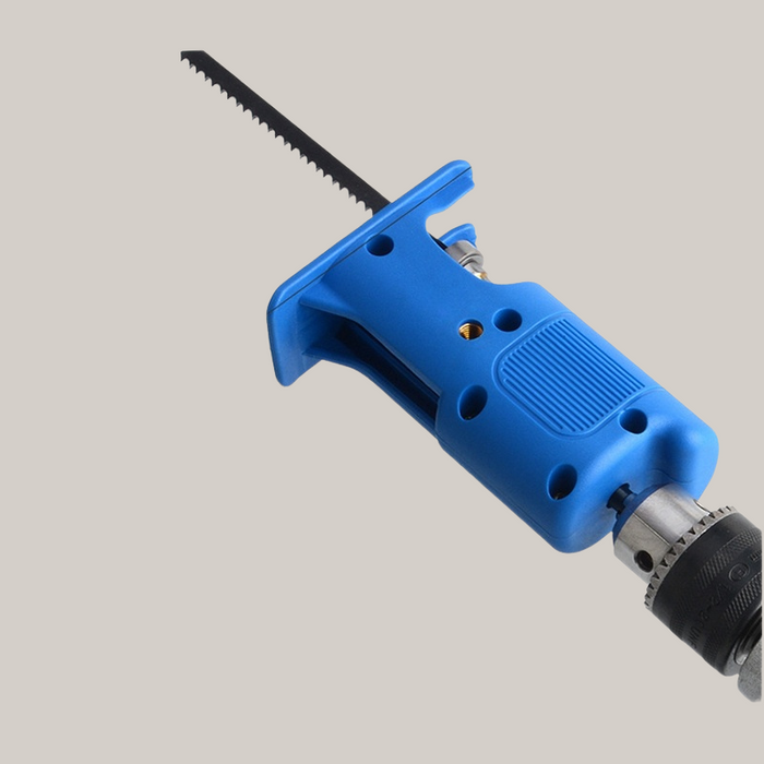 Refitting electric drill with saw