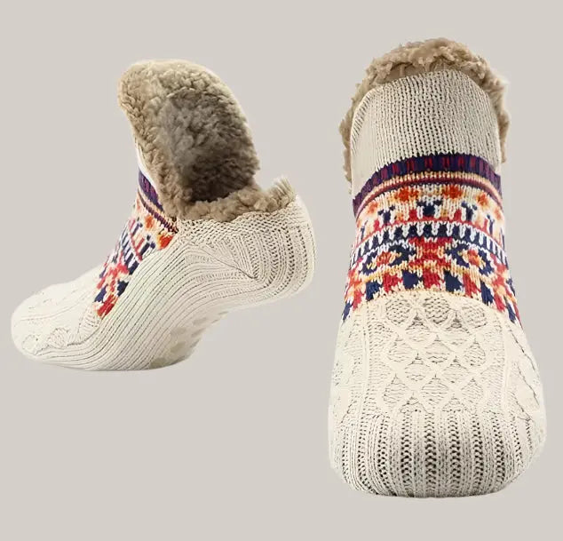 Indoor Men Dragging Shoes And Socks Off white