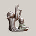 Buddhist Monk Ceramic Tea Strainer Set Ge Yaoqin Monk 15x7.7x17.2cm