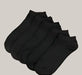 Black And White Gray Boat Socks Black One size 10PCS
