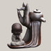 Buddhist Monk Ceramic Tea Strainer Set Praying Monk 15x7.7x17.2cm