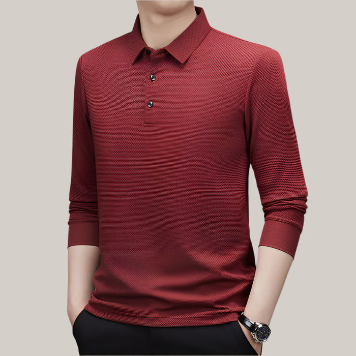 Honeycomb Plaid Long-sleeved T-shirt