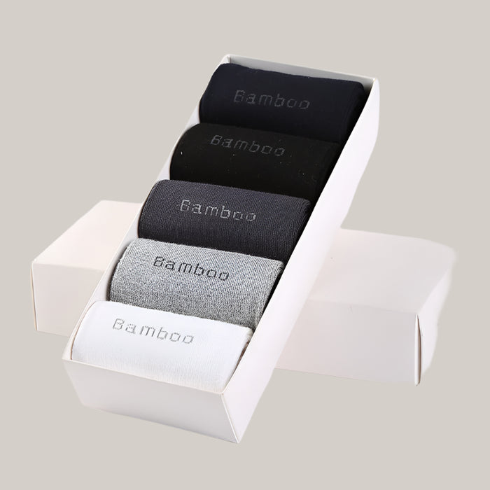 Solid Color Bamboo Fiber Socks For Men