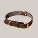 PU Leather Dog Collar Brown