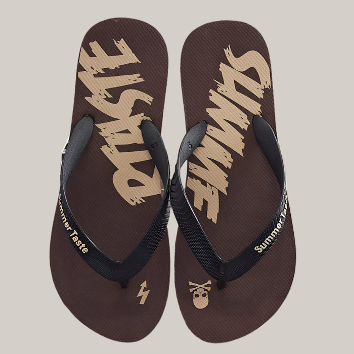 Men's Non-Slip Trendy Flip-Flops Coffee
