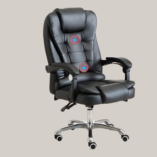 Ergonomic Reclining Swivel Office Chair Aluminium alloy foot Massage height 70cm