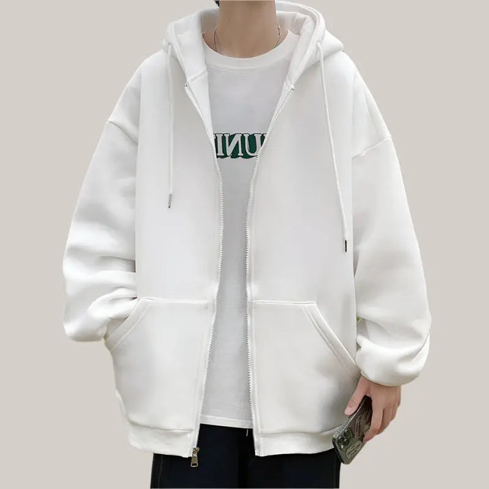 Mens Jackets Hooded Coats Casual Zipper