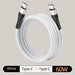 The Data Cable Is Suitable For 15 Charging Cables White Dual Type C 60w