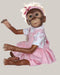 52 cm Posable Monkey Doll – Pink or Blue Pink 52CM