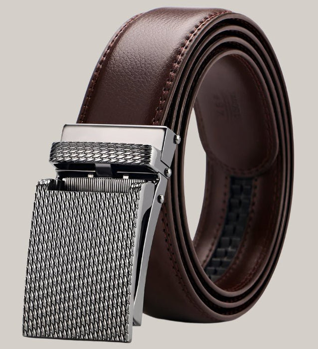Adjustable Holeless Leather Belt