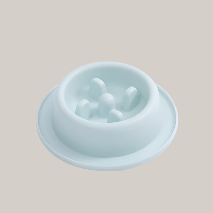 Pet Slow Food Bowl Anti-choking Food Apparatus Blue