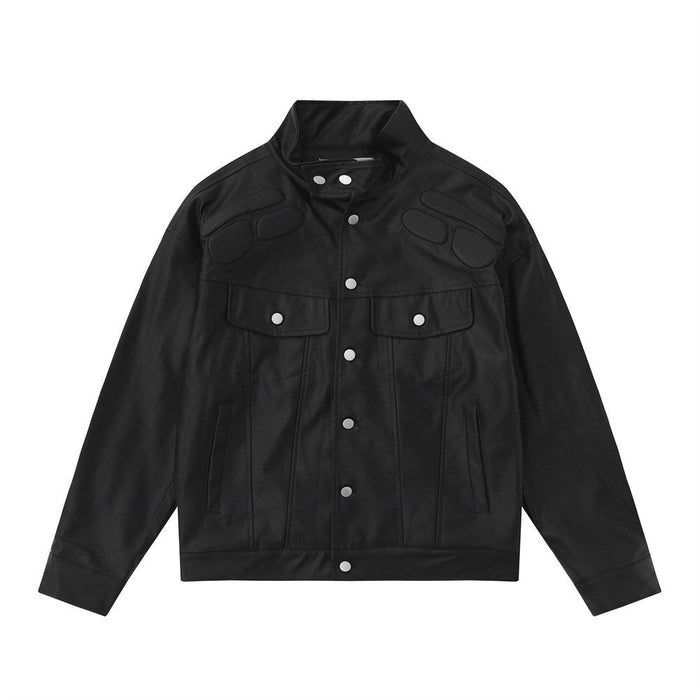 Men's American-Style Biker Jacket Black