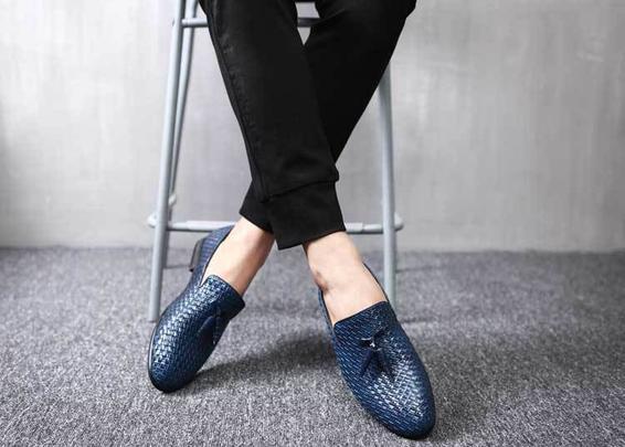 Anyaman Men Loafers For Summer Blue