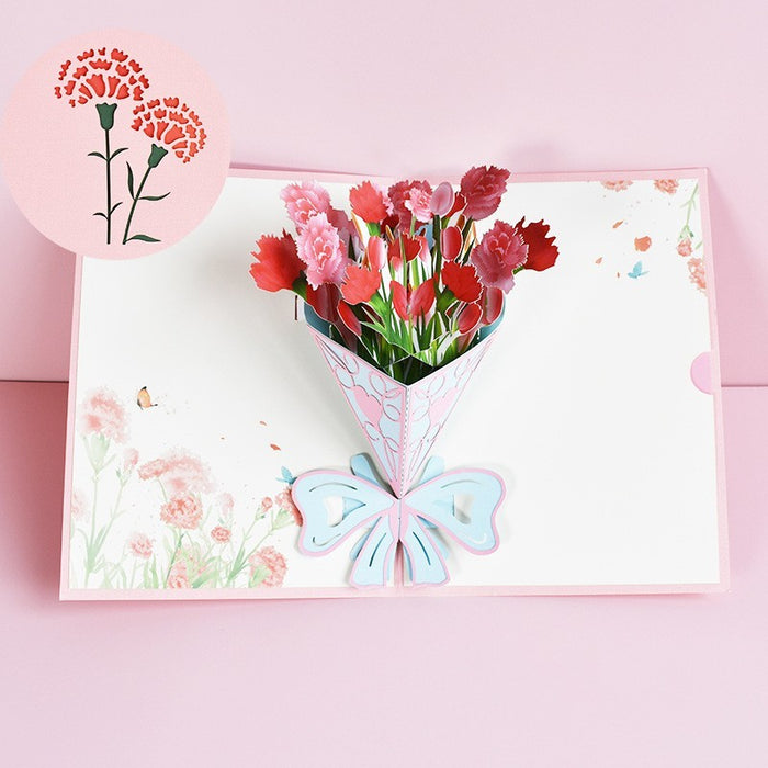 3D PopUp Flower Bouquet Cards Gifts