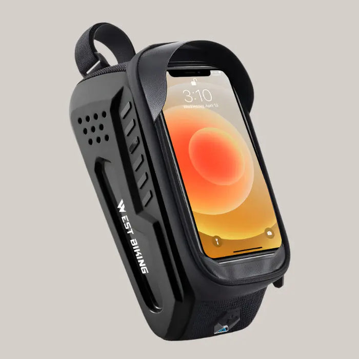 2 L Hard-Shell Bicycle Phone Bag – 3 Colors Black 2L