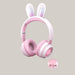 Rabbit Ear Headphones White pink