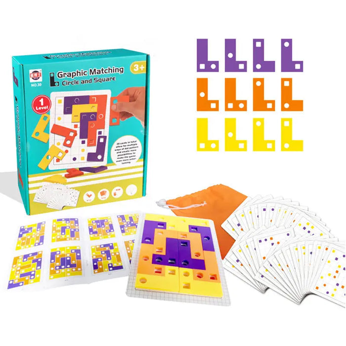 Pattern Matching Board Game – 26 × 22 cm Green