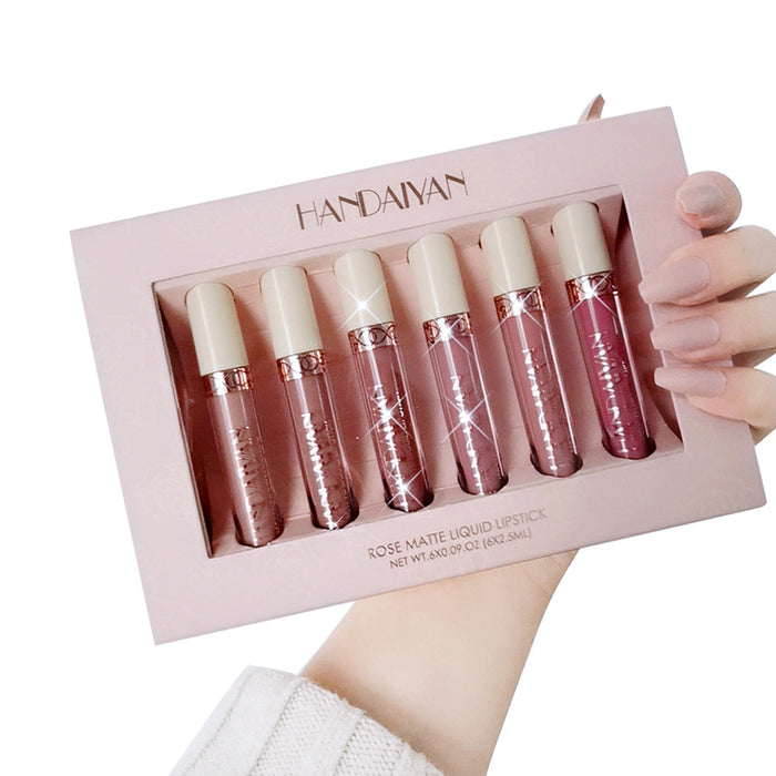 6 Matte Rose Lip Gloss  Gift Box