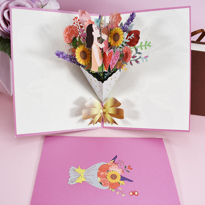 3D PopUp Flower Bouquet Cards Gifts