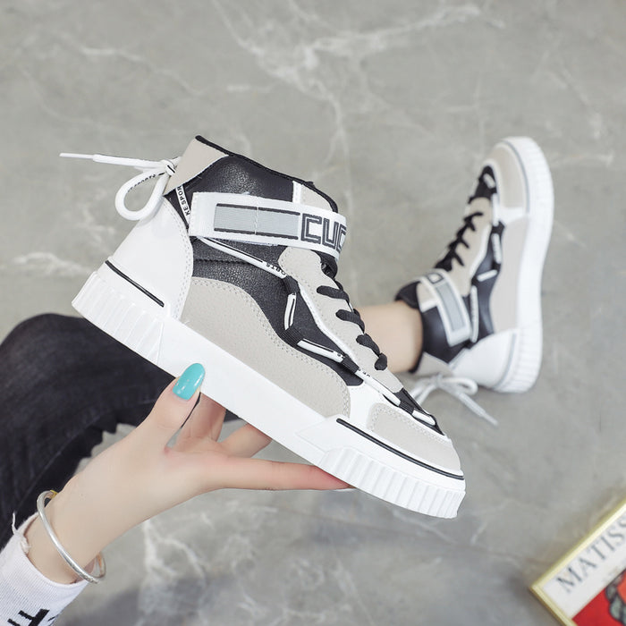 Women's White Casual Sneakers 2Black