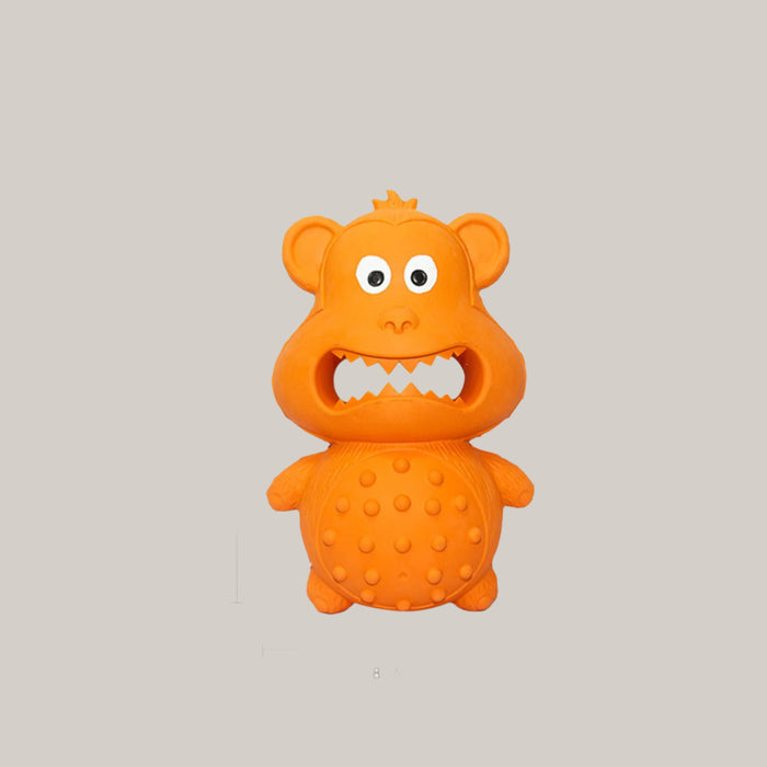 Natural Rubber Squeaky Dog Toy Yellow