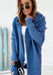Women's Hooded Knit Cardigan Denim