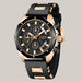 Silicone-Strap Everyday Watch Gold black