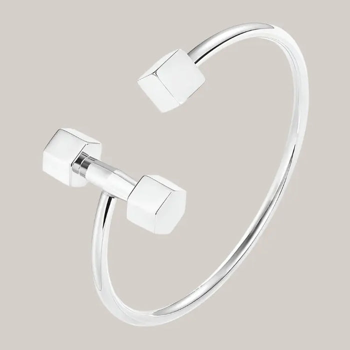 Dumbbell Bracelet – 2 Colors Silver
