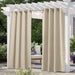 Modern Polyester Room-Darkening Curtain Panel Beige