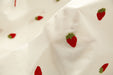 Blue Floral Embroidered Cotton Fabric, 150 × 50 cm Strawberry