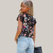 Floral Print Chiffon Blouses For Women