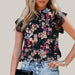 Floral Print Chiffon Blouses For Women