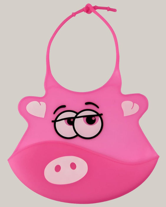 Waterproof Silicone Baby Bib Pink