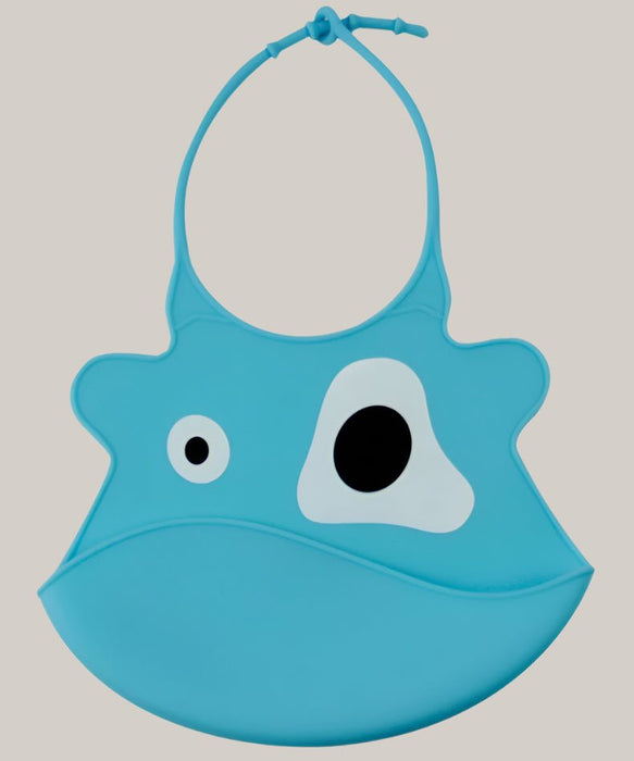 Waterproof Silicone Baby Bib Sky Blue
